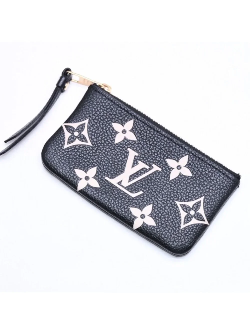 Louis Vuitton Coin Purse Monogram Empreinte Noir Pochette Cles Black Beige